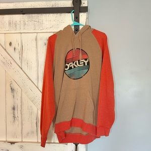 Oakley Retro Logo Hoody - Tan/Orange - XL